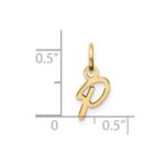 14K Uppercase Letter P Initial Charm - Image 4