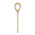 14k Yellow Gold Line Epoxy Initial Pendant - Image 2