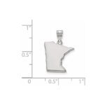 Sterling Silver/Rhodium-plated Minnesota State Pendant - Image 3