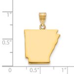 Sterling Silver/Gold-plated Arkansas State Pendant - Image 2
