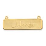 14k Yellow Gold Satin Name Plate Bar