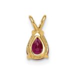 14k 7x5mm Pear Ruby Pendant - Image 4