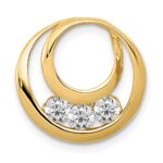 14k 3/8 carat Lab Grown Diamond VS/SI+ G+ Complete Circle Chain Slide Pendant