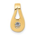 14k Complete 4.7mm AA Diamond Teardrop-Shape Slide Fits up to 3mm Regular/6mm Fancy or Reversible Omega - Image 4