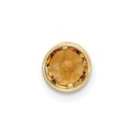 14k 5mm Round Citrine Bezel Chain Slide - Image 3