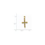 14k Citrine and Diamond Cross Pendant - Image 3