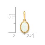 14k Lab Created Opal Pendant - Image 3