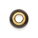 14K Polished Tiger's Eye Oval Barrel Bead Chain Slide Pendant - Image 2