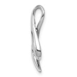 14k White Gold 3mm Sapphire Ribbon Slide Fits up to 4mm Fancy Omega - Image 2
