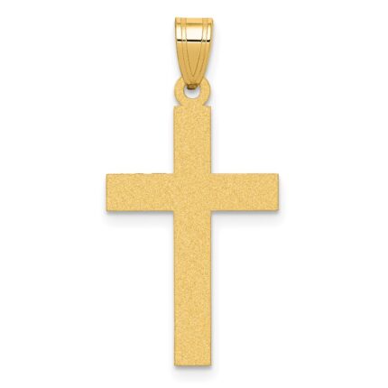 14k Sandblasted Cross Pendant