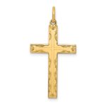 14K Laser Designed Cross Pendant