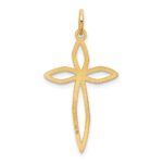 14K Laser Designed Passion Cross Pendant - Image 4