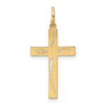 14K Laser Designed Cut-out Cross Charm - Image 4