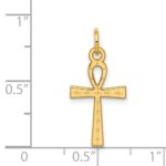 14K Laser Designed Ankh Cross Charm - Image 3