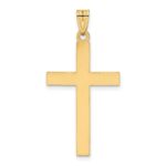 14k Solid Laser Etched Cross Pendant - Image 4