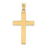 14k Solid Laser Etched Cross Pendant - Image 4