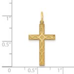 14K Laser Designed Ichthus Cross Charm - Image 3