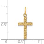 14K Laser Designed Ichthus Cross Charm - Image 3