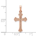 14k Rose Gold Cross Pendant - Image 3
