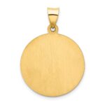 14k Polished and Satin Hollow Our Lady of Guadalupe Medal Round Pendant - Image 4