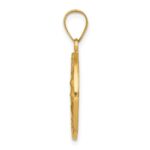 14k Polished and Satin Hollow Our Lady of Perpetual Help Medal Round Pendant - Image 2