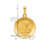 14k Polished and Satin Hollow St. Andrew Medal Pendant - Image 3