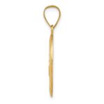 14k Polished and Satin Hollow St. Anthony Medal Oval Pendant - Image 2