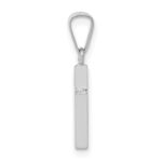 14k White Gold Polished Cross Solid Pendant - Image 2