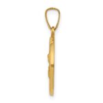 14k Polished and Satin Hollow St. Barbara Medal Pendant - Image 2