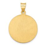 14k Polished and Satin Hollow St Florian Medal Round Pendant - Image 4