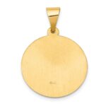 14k Polished and Satin Hollow Saint Gerard Medal Round Pendant - Image 4