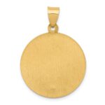 14k Polished and Satin Hollow Large St Patrick Medal Round Pendant - Image 4