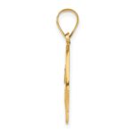 14k Polished and Satin Hollow St Paul Medal Round Pendant - Image 2