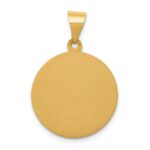 14k Polished and Satin Hollow St Theresa Medal Round Pendant - Image 4