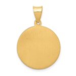 14k Polished and Satin Hollow St Thomas Medal Round Pendant - Image 4