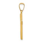 14k Polished Latin Cross Pendant - Image 2