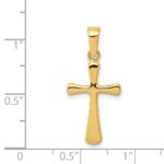 14k Polished Cross Pendant - Image 3