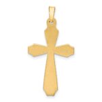 14k Textured and Polished Passion Cross Pendant - Image 4