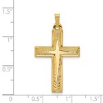 14k Polished Latin Cross Pendant - Image 3