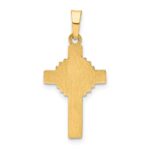 14k Polished Celtic Iona Cross Pendant - Image 4