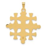 14k Polished Jerusalem Cross Pendant - Image 3