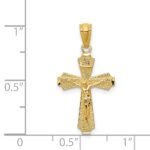 14k Polished Small Passion Crucifix Pendant - Image 4