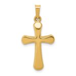 14k Polished Rounded Cross Pendant