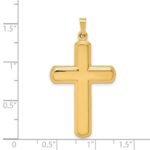 14k Polished Latin Cross Pendant - Image 4