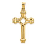 14k Polished Fancy Cross Pendant