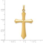 14k Polished Passion Cross Pendant - Image 4