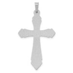 14k White Gold Polished and Satin Cross Pendant - Image 3