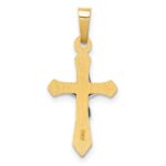 14k Two-tone Polished INRI Crucifix Pendant - Image 3
