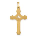 14k Two-tone Polished INRI Crucifix Pendant - Image 3