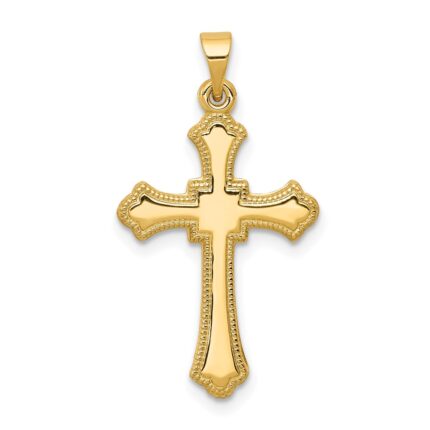 14k Budded Cross Pendant